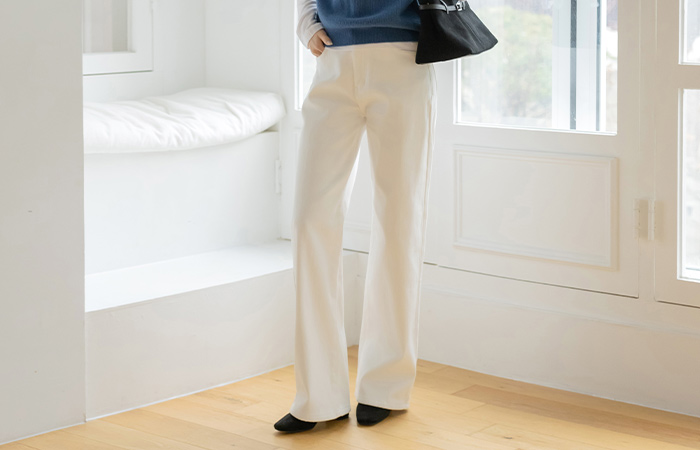 棉 拉绒 一字型 裤子(2type)