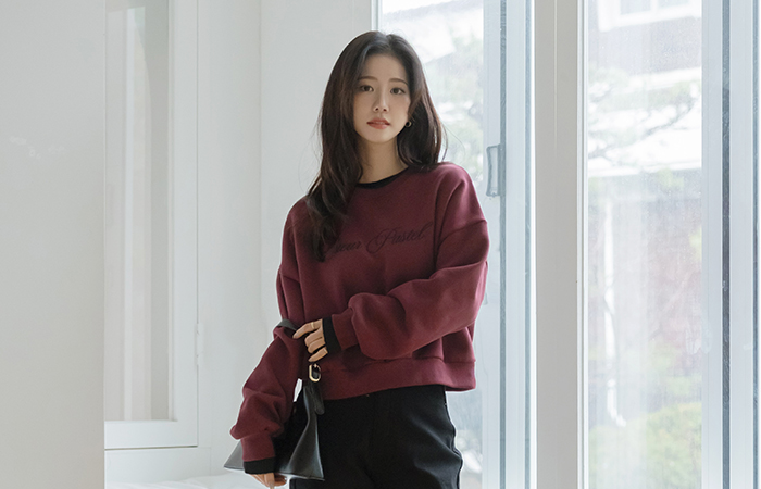 英文字母 稍厚的 拉绒 7分裤 运动衫