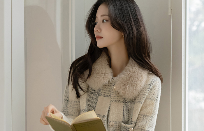 퍼카라넥 ODE 格子 开衫