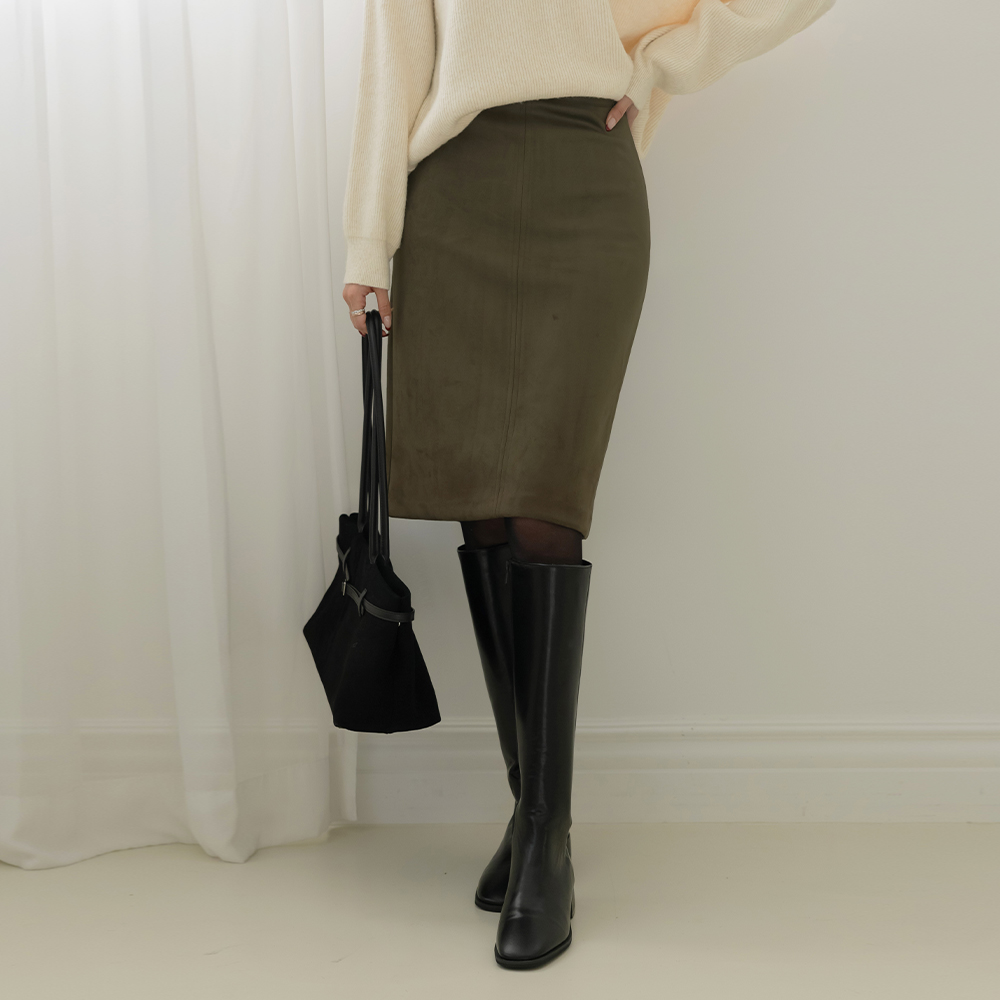 柏林 翻毛皮 弹力 裙子