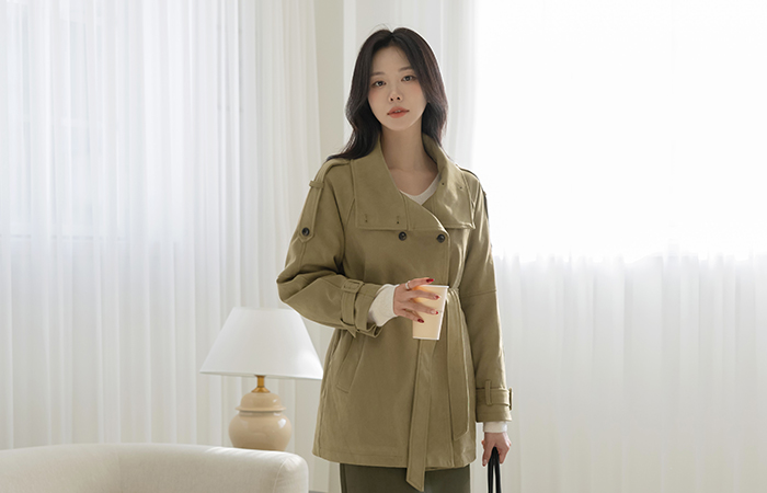 毛皮草 内衬 翻毛皮 风衣 夹克(+腰带)