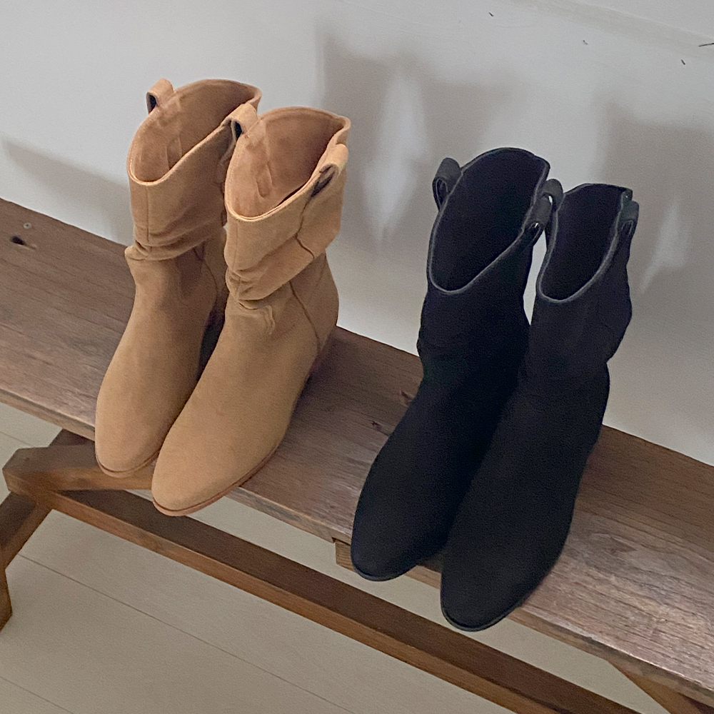 柏林 翻毛皮 西方风格 中跟 靴子