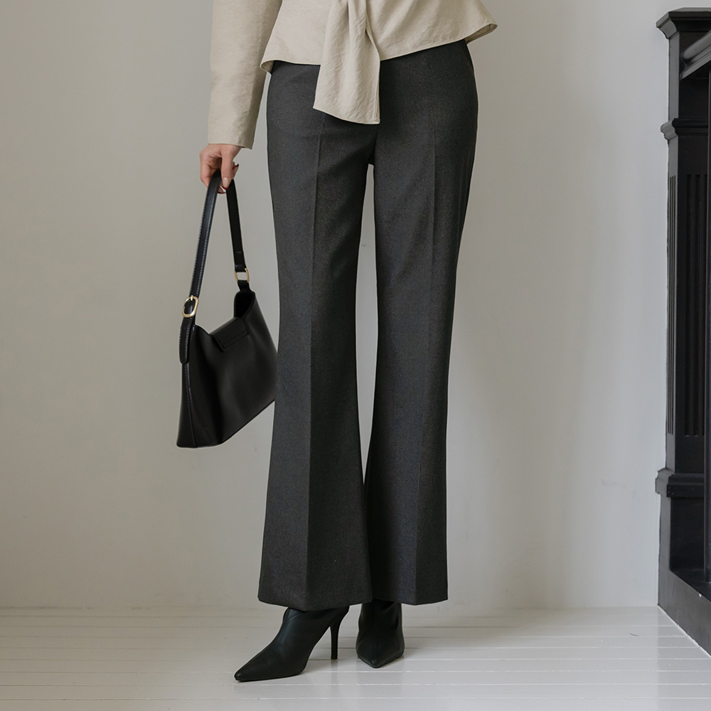 高档 羊毛 喇叭 宽松长裤