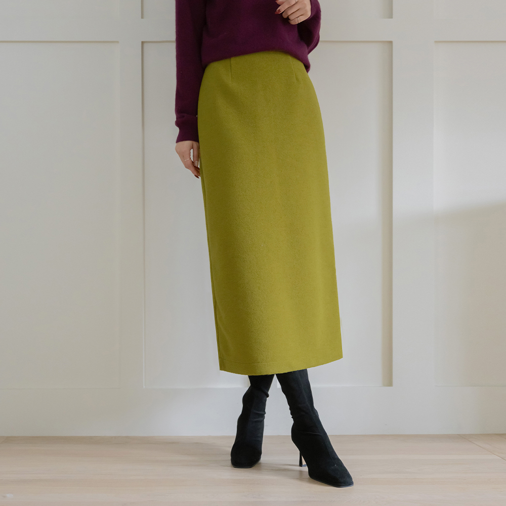 Teddy 后侧松紧带 H字型 裙子