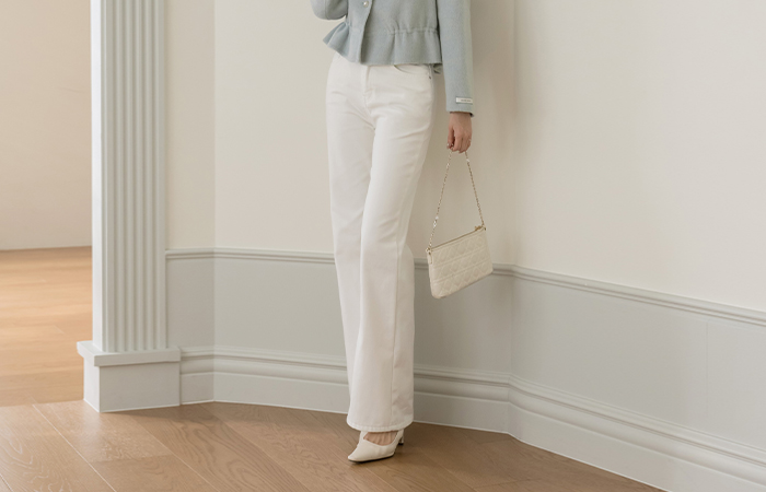 All Day 棉 拉绒 宽松 喇叭 裤子