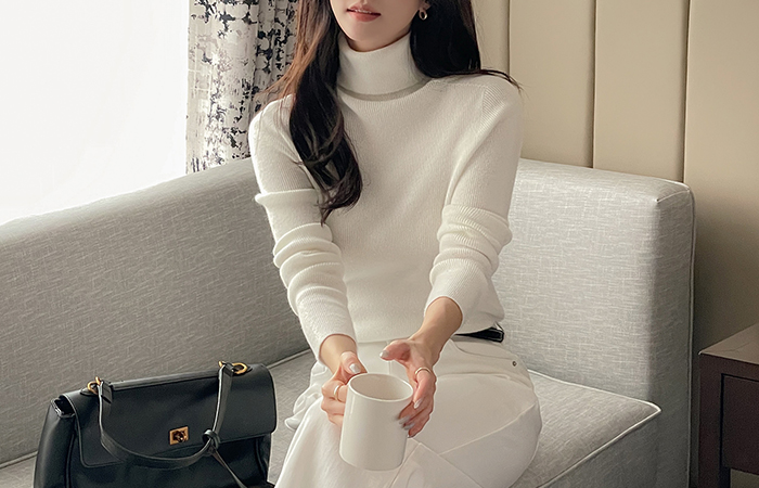 高龄 条绒 Whole Garment 针织衫