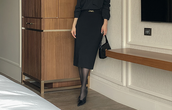 黄金 链条 拉绒 H字型 裙子