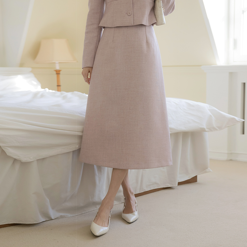 玫瑰色 A字型 Set-up 裙子