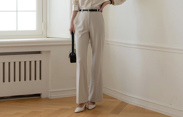 弹力 喇叭 宽松长裤