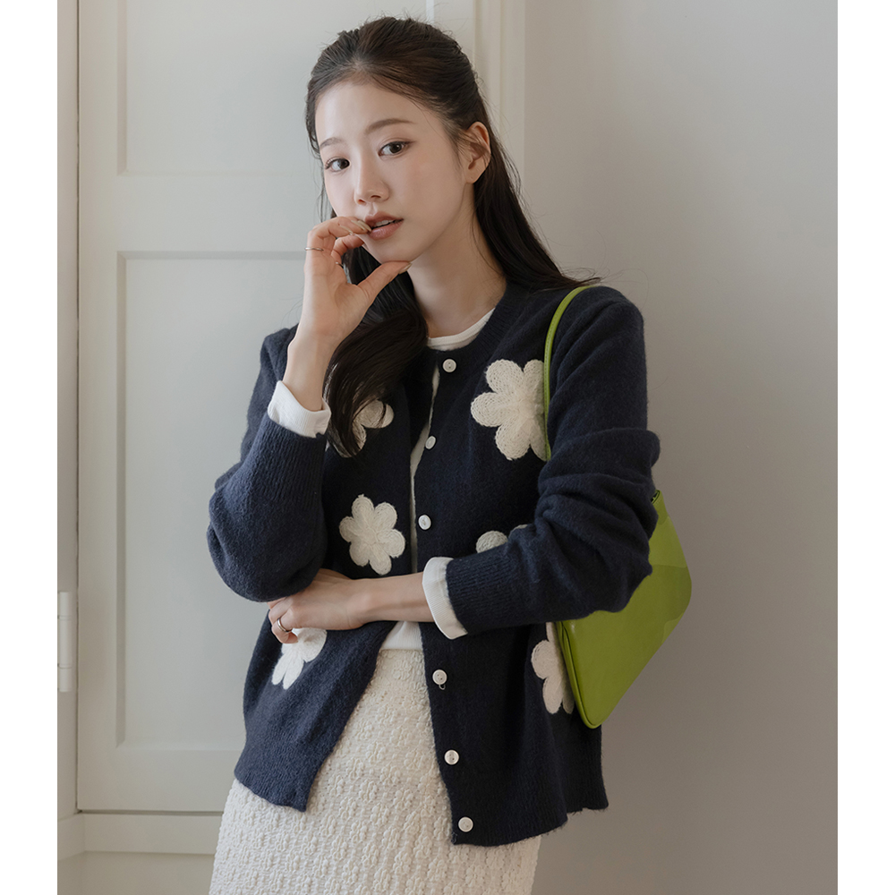 编织 花纹 针织衫 开衫