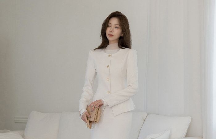 荷叶边 开叉 Set-up 夹克