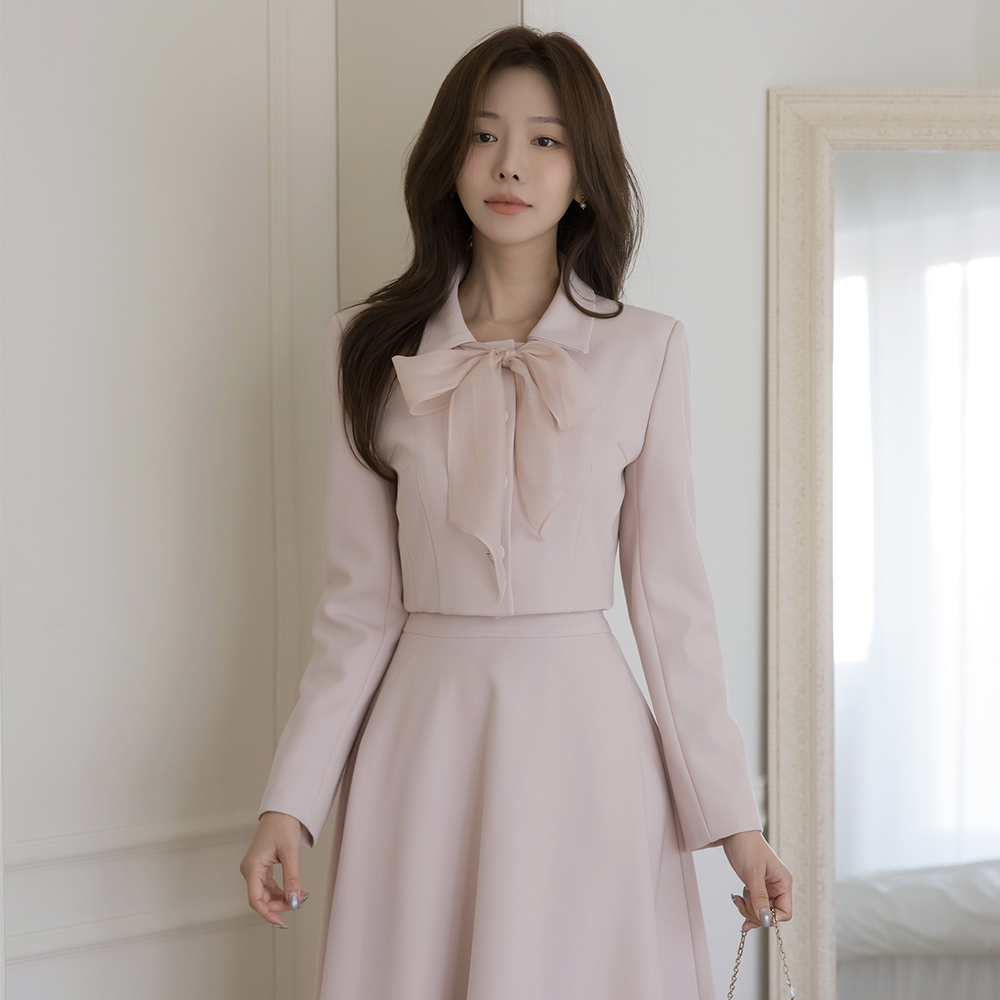 露西 翻领 7分裤 Set-up 夹克(+围巾)