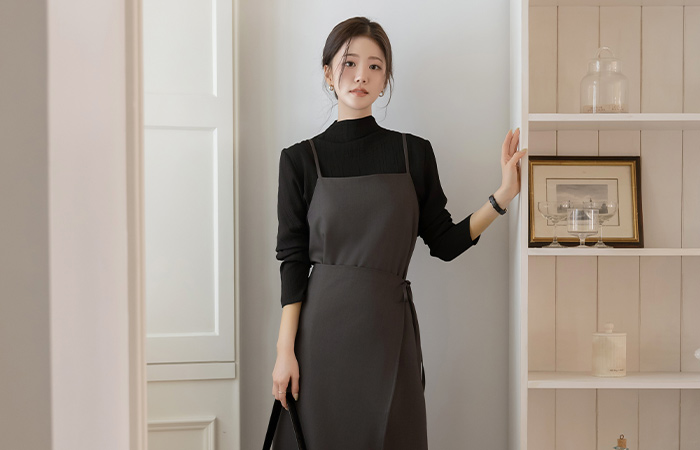 H字型 吊带背心 连衣裙&裹身 裙子 SET