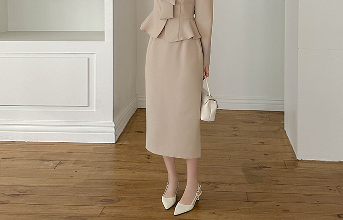  H字型 后侧松紧带 Set-up 裙子