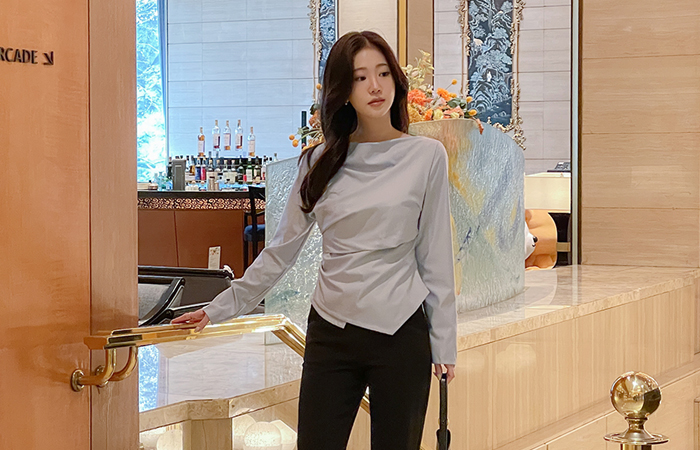 竹节棉 披盖 不规则 弹力 罩衫