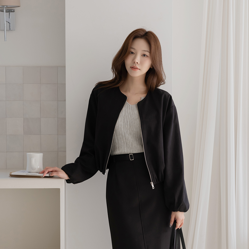 日常 圆领 束腰夹克 短 夹克