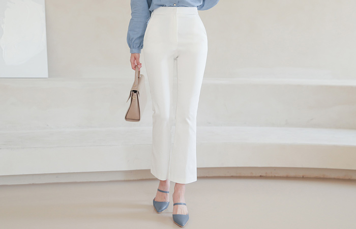 日常 弹力 喇叭 宽松长裤(spring)