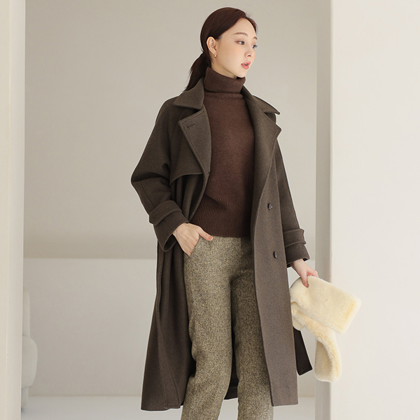 古典 风衣 双排扣 长款大衣