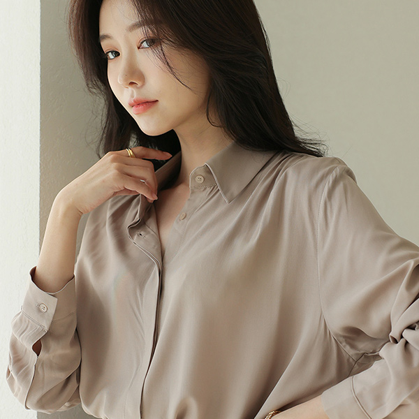 褶皱露肩 软绵绵软的 暗扣 罩衫