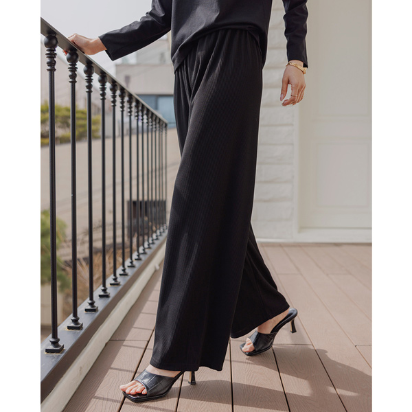 日常 条绒 松紧带 宽松 运动服 裤子