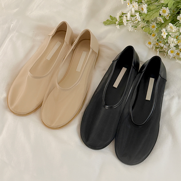 最少 网纱 平底鞋