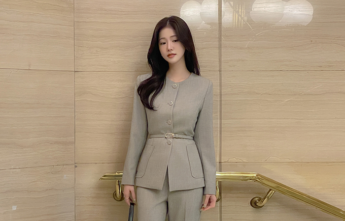 圆领 커버핏 Set-up 夹克