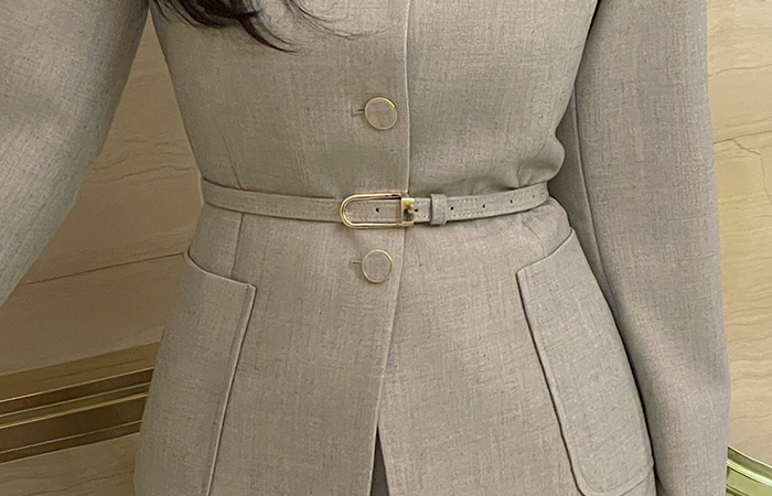 圆领 커버핏 Set-up 夹克_腰带