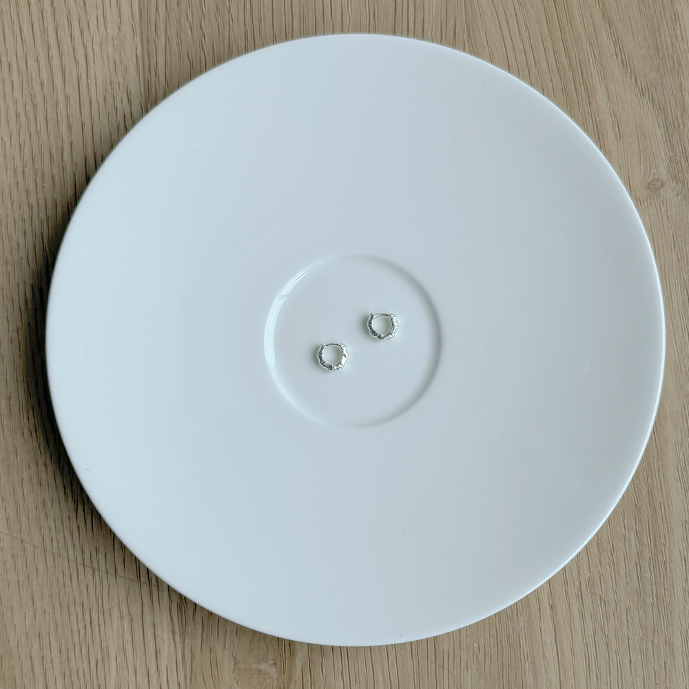 日常 迷你 Silver 戒指 耳环