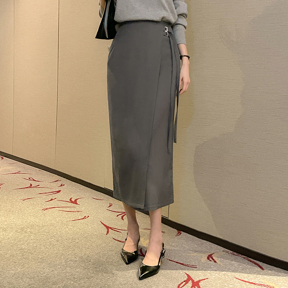 摩登 裹身 腰带 H字型 裙子