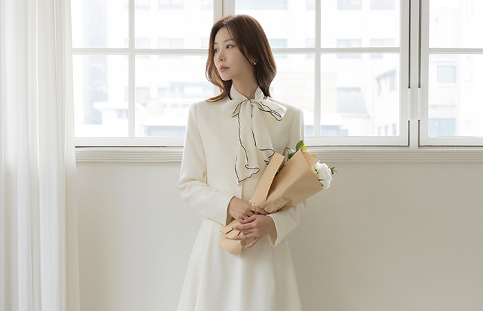 珍珠 粗呢 Set-up 夹克(+围巾)