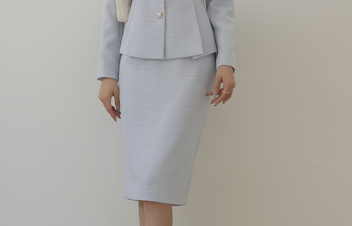 Rya H字型 粗呢 弹力 Set-up 裙子