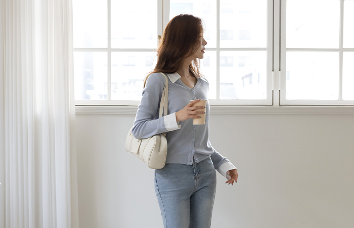  衬衫 层叠 针织衫 开衫