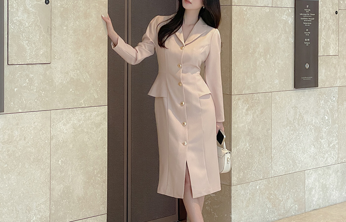 荷叶边 风格 H字型 泡泡袖 连衣裙