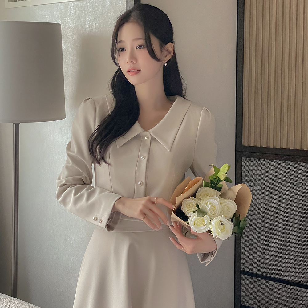 Grace 翻领 珍珠 7分裤 Set-up 夹克