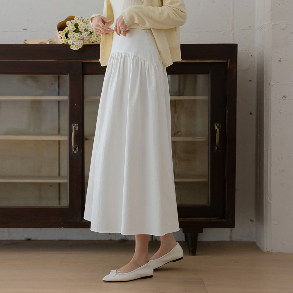 浪漫 褶皱 喇叭 裙子