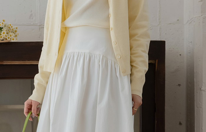 浪漫 褶皱 喇叭 裙子