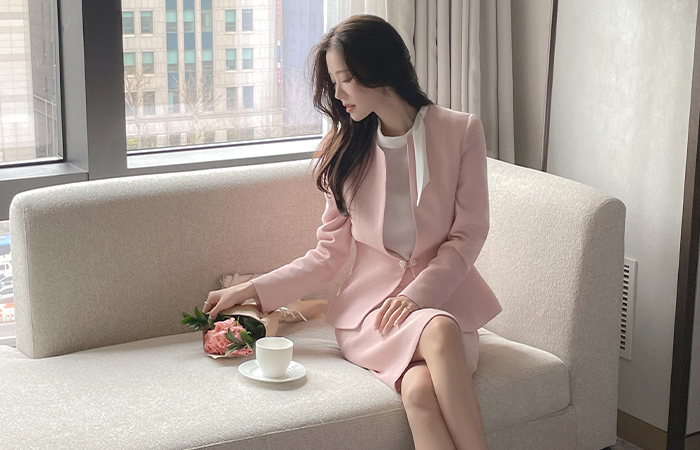 H字型 粗呢 Set-up 裙子