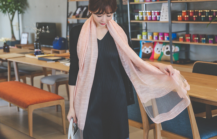 透气鞋透明长围巾