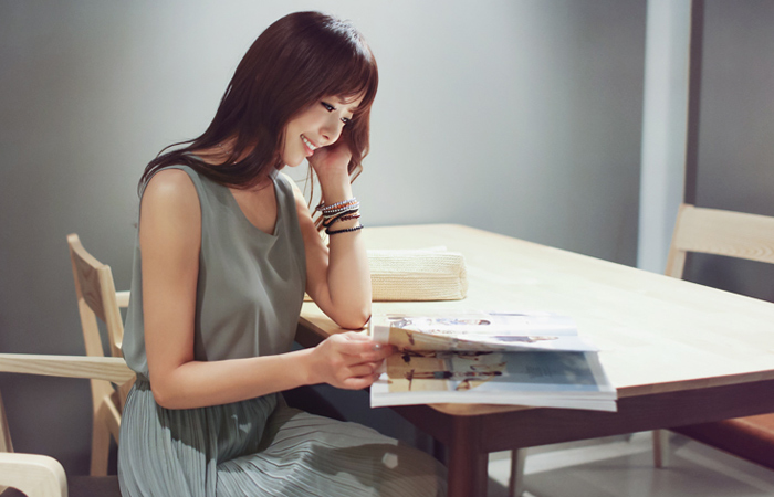 优雅真丝长款连衣裙