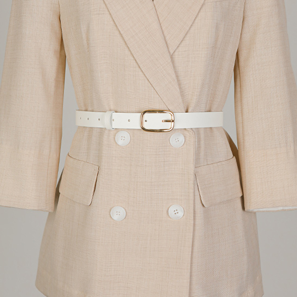 하리보 卷边衣袖 轻微的 Set-up 夹克_腰带