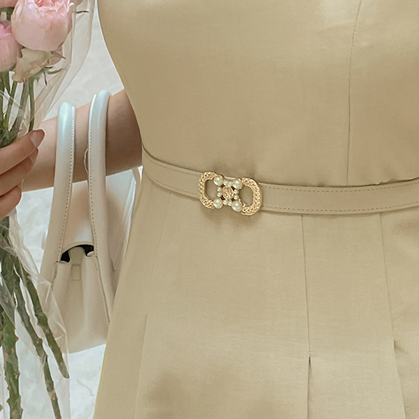 러빈유 夹克 (套装) 喇叭 连衣裙_腰带