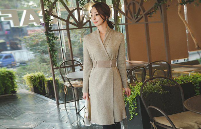 羊绒触摸披巾长款开衫