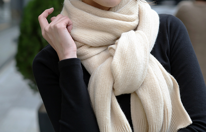 柔丝无知针织衫围巾