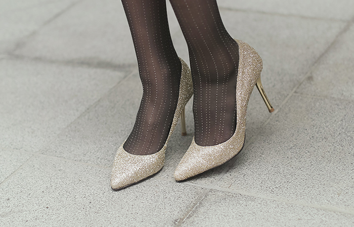 金光闪闪石头超高跟