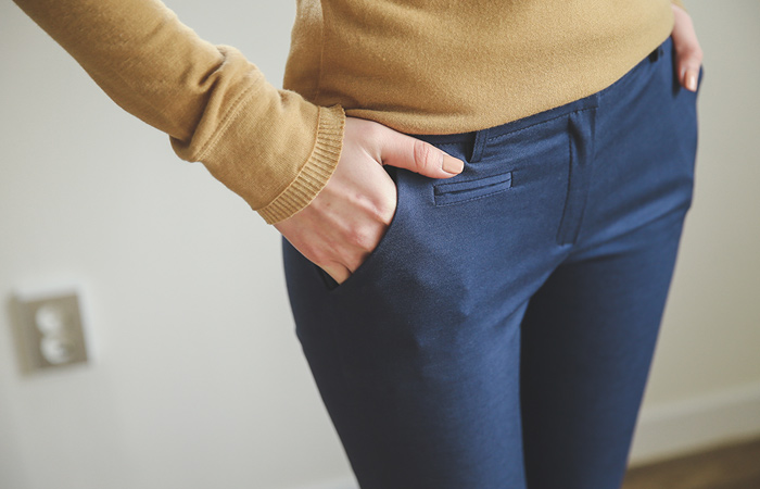 嵌线袋 棉弹力 宽松长裤(fall) Ⅱ