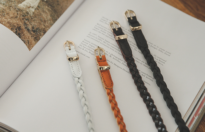 牛皮透气鞋编织腰带