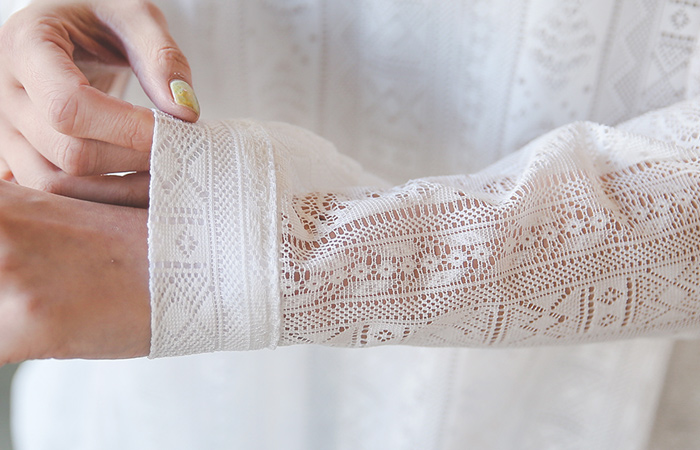 野餐蕾丝胭脂女衬衫