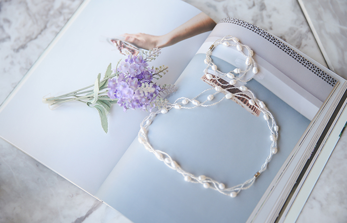 淡水 珍珠 磁石 项链&镯子