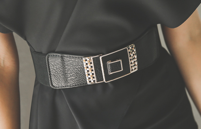 奢华裙金宽腰带