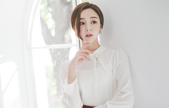 Grace珍珠高龄女女衬衫